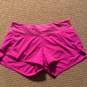 Pink lululemon shorts